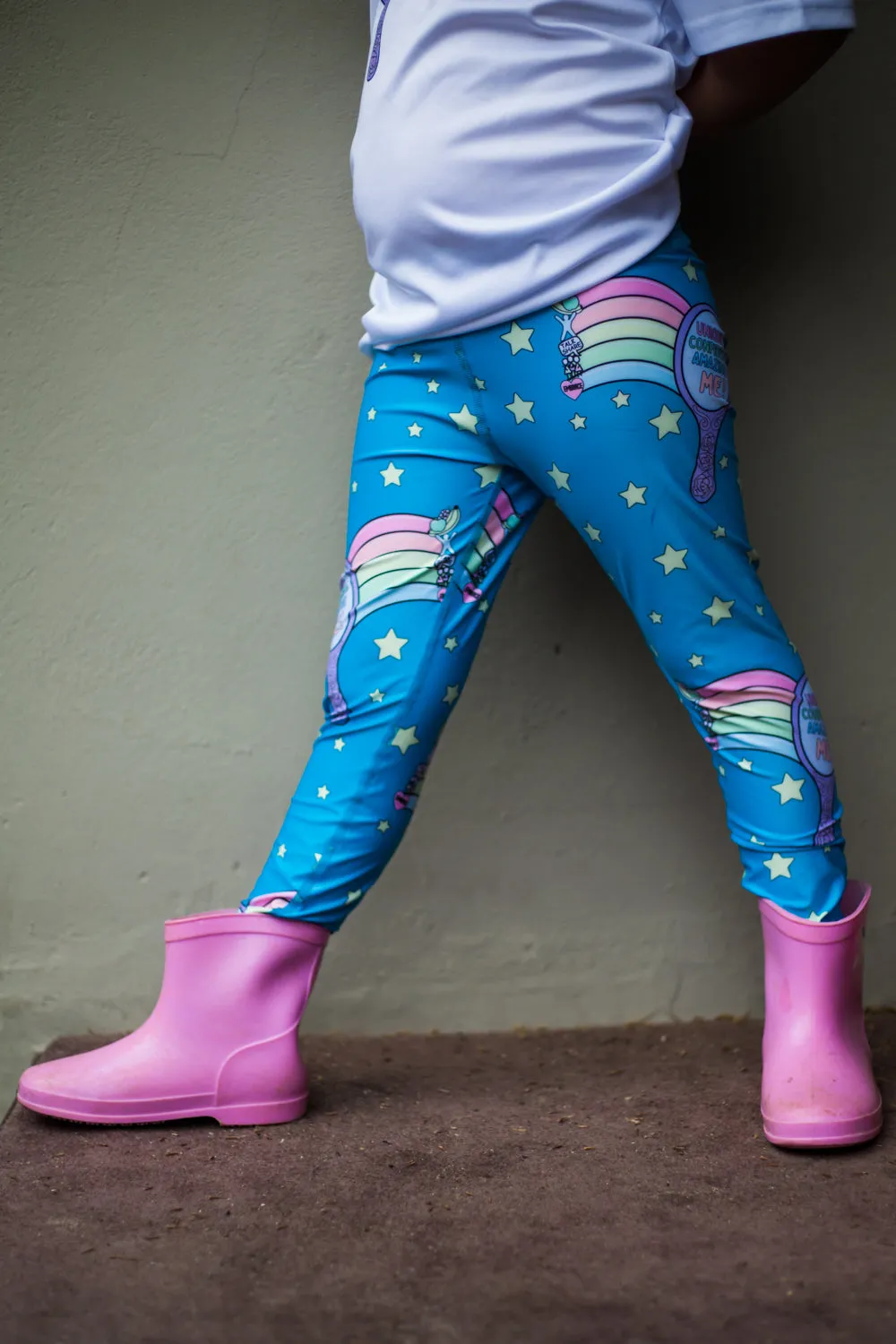 Unique Mirror Blue Embrace Kid's Leggings
