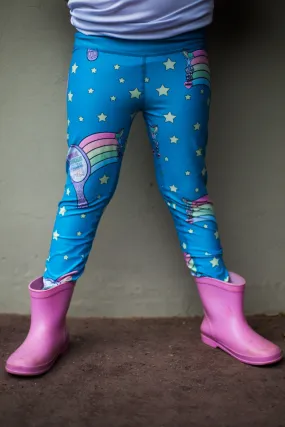 Unique Mirror Blue Embrace Kid's Leggings