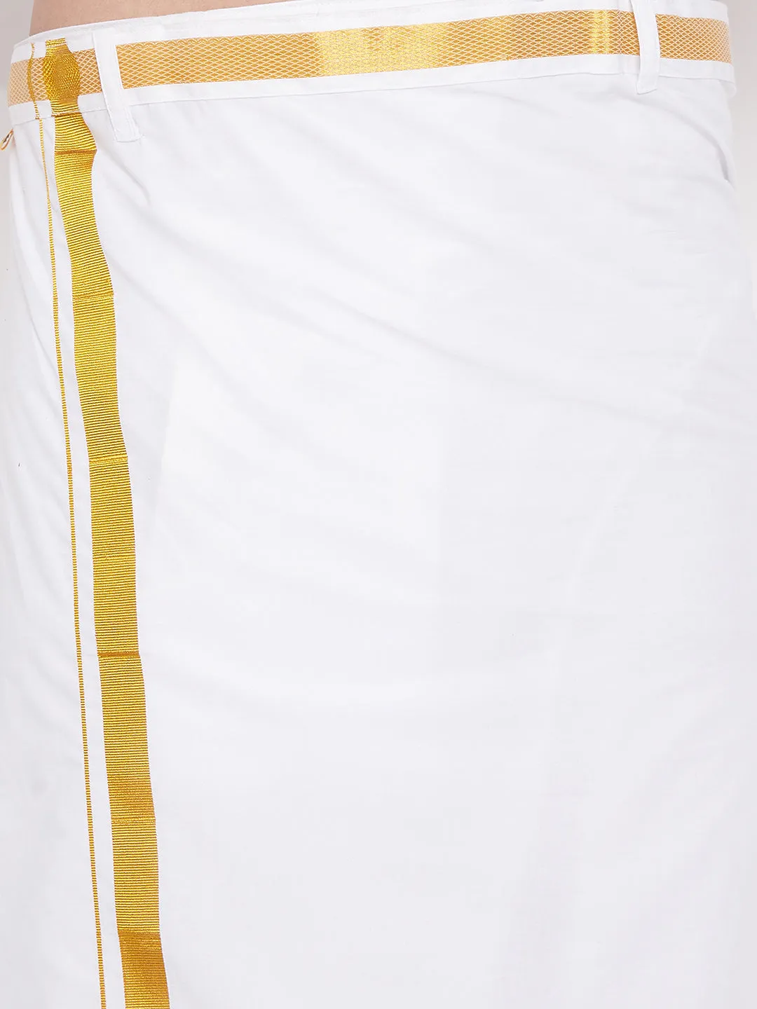 VASTRAMAY Men's Maroon Rayon Ethnic Shirt And Mundu Set
