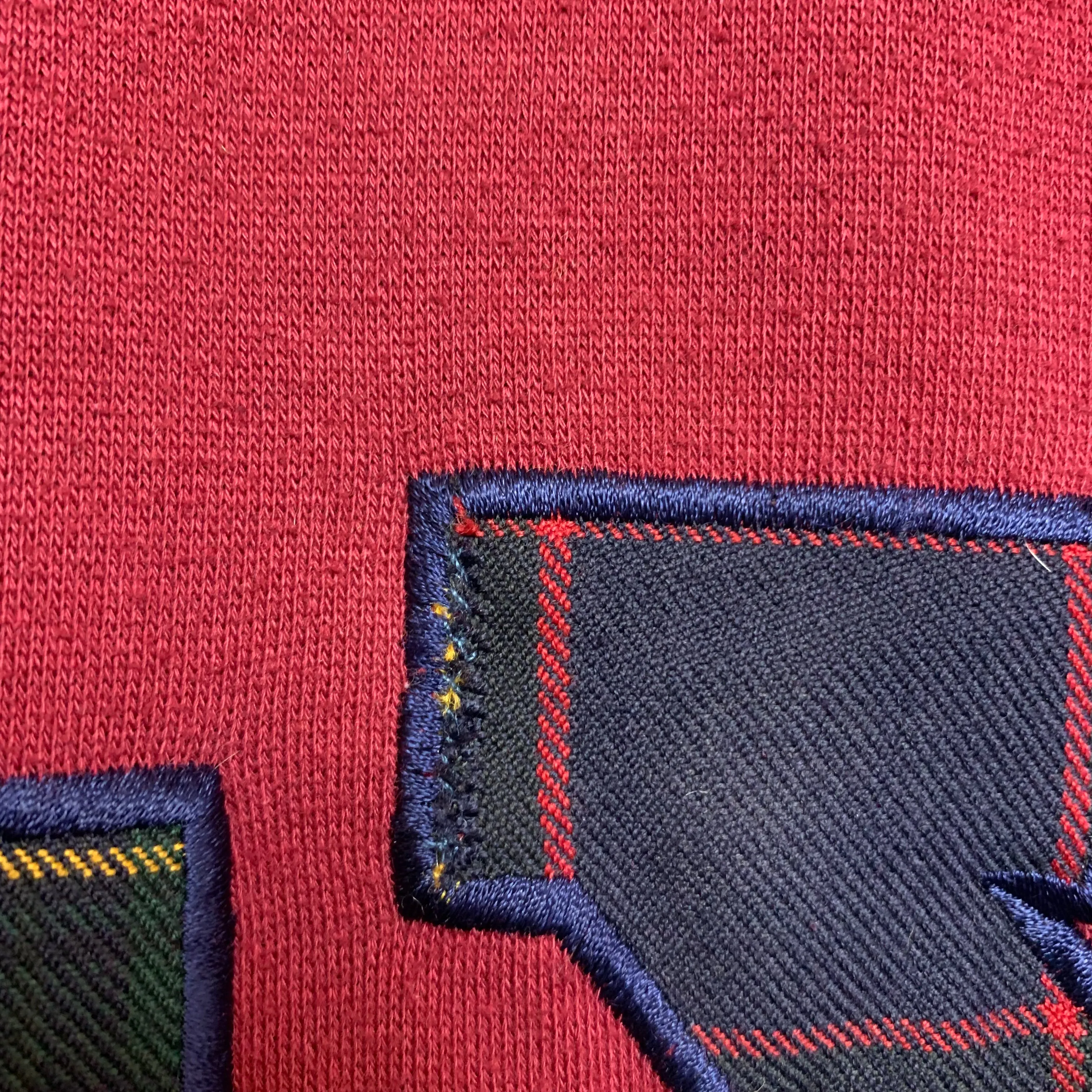 Vintage 90s Express Red Sweatshirt Large Plaid