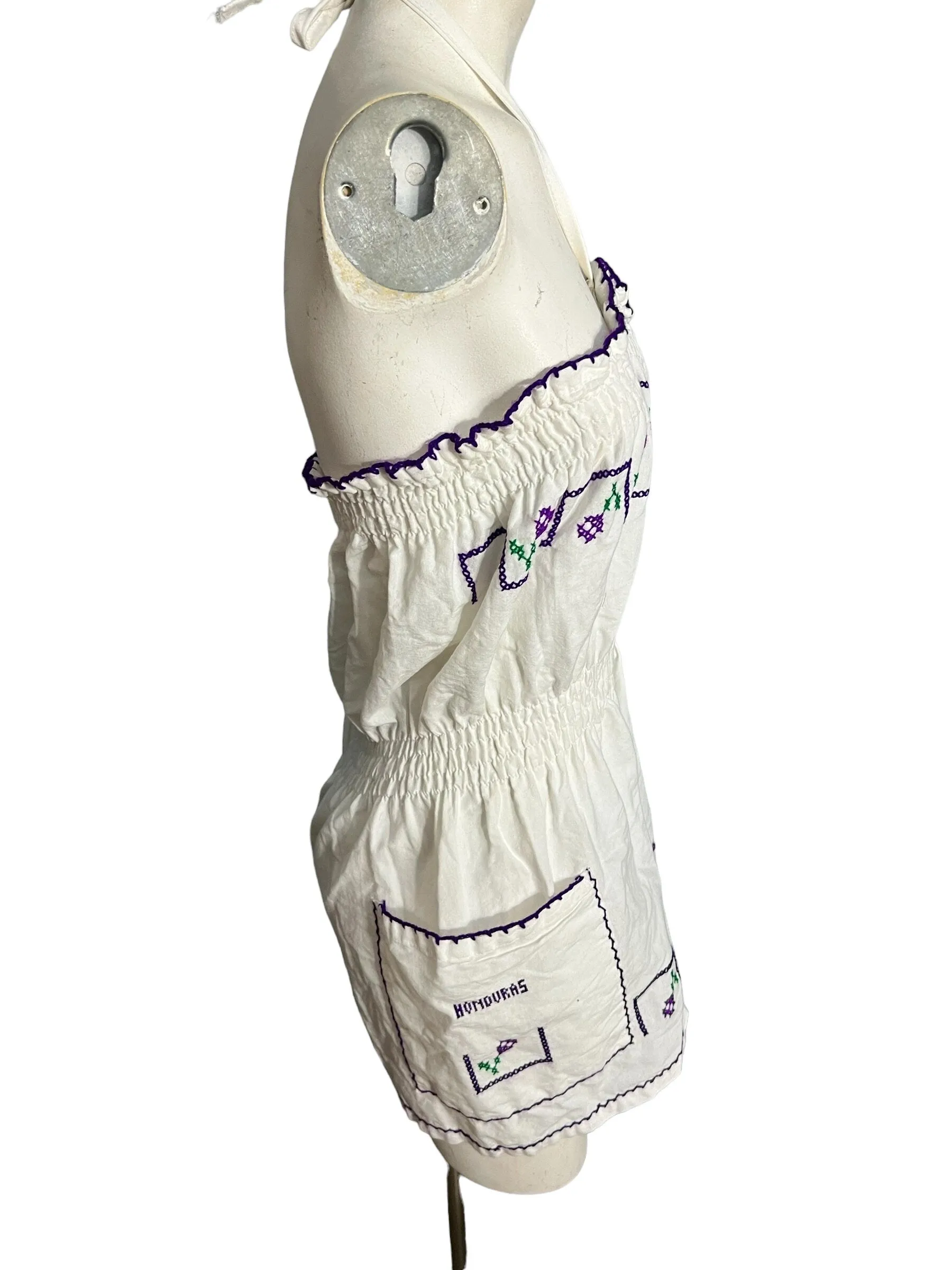 Vintage embroidered romper S