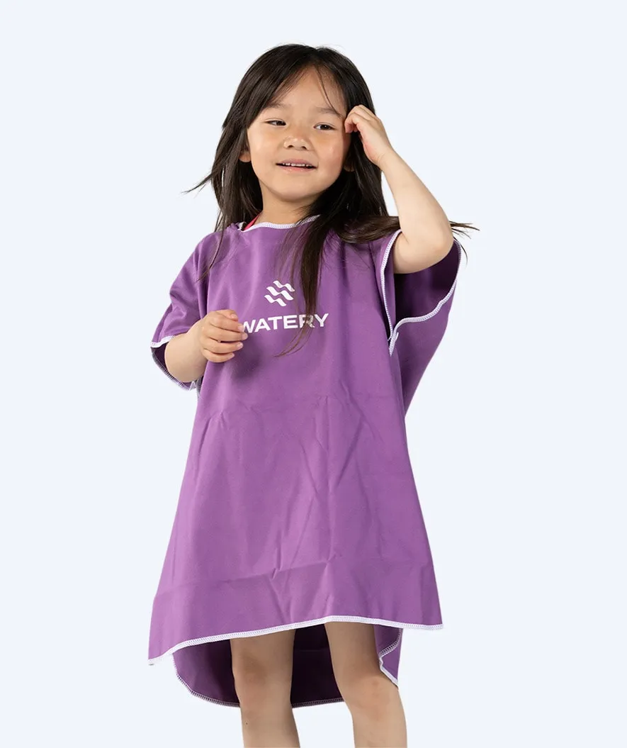 Watery badeponcho til børn - Microfiber - Lilla