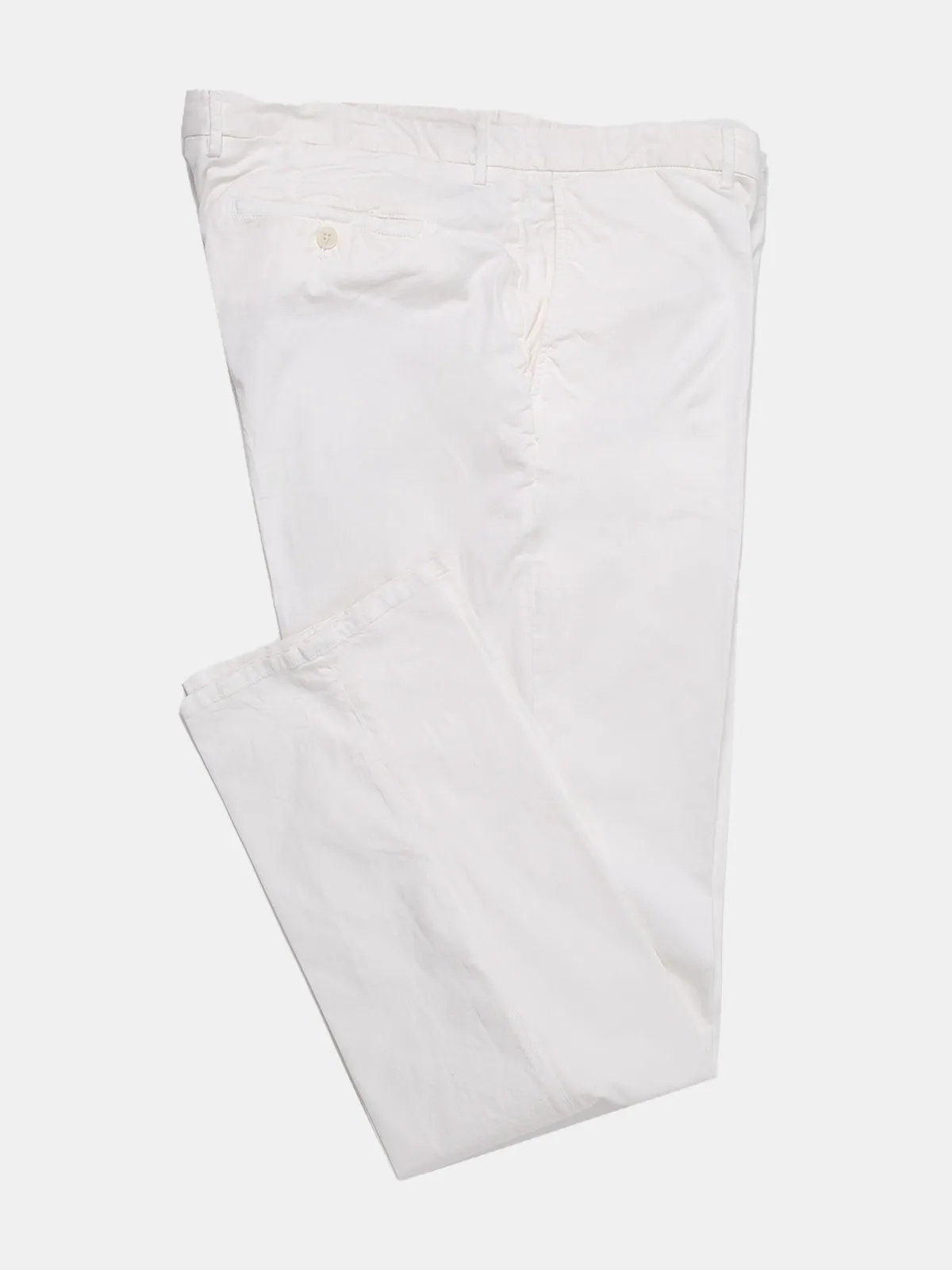 White Cotton Chino - LUCKY LAST