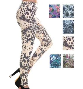 women's premium leggings - nature prints Case of 48