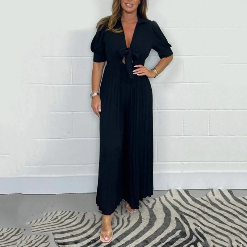 Women’s Solid Color Pleated Jumpsuit💛💛
