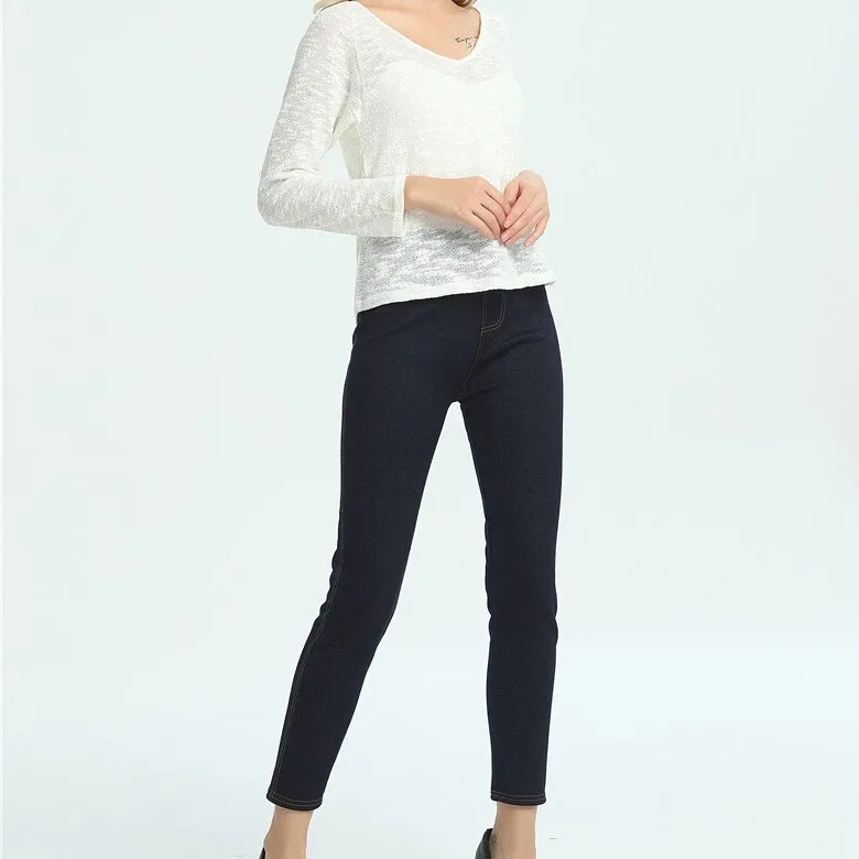 Women's Winter Casual Skinny Denim Warm Leggings