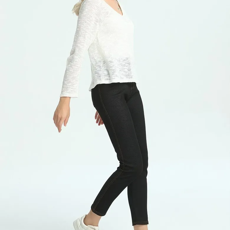 Women's Winter Casual Skinny Denim Warm Leggings