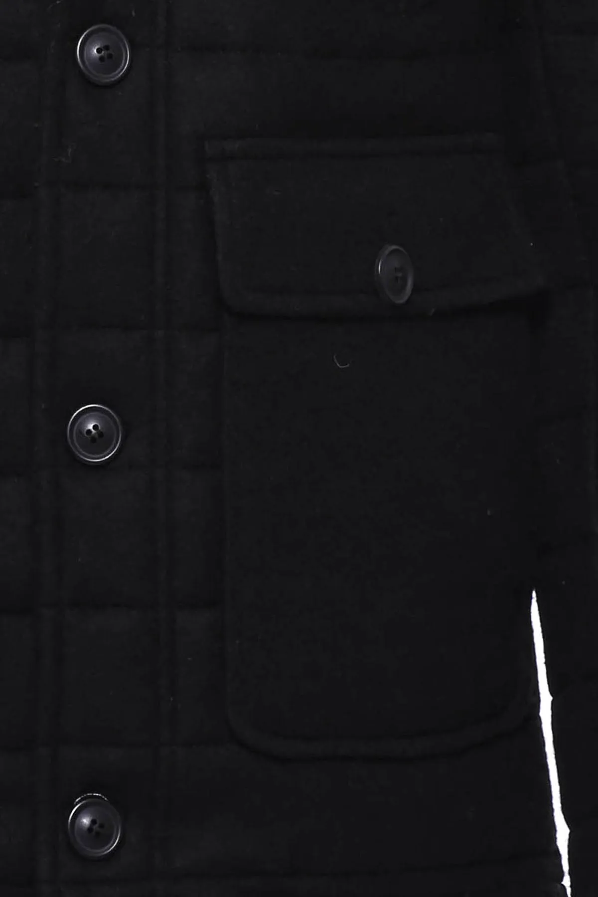 WSS Bag Pocket Felt Hooded 4 Pocket Black Coat- - Ciudad Manuel Doblado