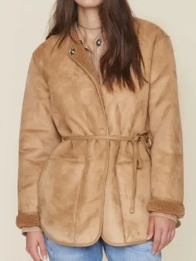 XIRENA Sinclair Suede Coat in Driftwood